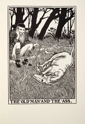 The Old Man and the Ass, from Fontaine Fables