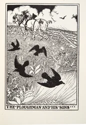 The Ploughman and his Sons, from Fontaine Fables, pub. 1905