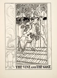 The Vine and the Goat, from A Hundred Fables of Aesop