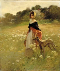 Young Girl and Dog