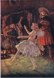 At the Back of the Cave Appeared a Little Figure in Cloudy White, from Little Women published by Associated Newspapers Limited, c.1940