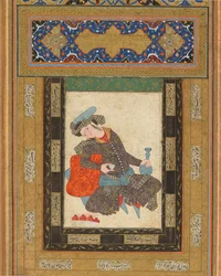 A Reclining Youth, Iran, Safavid period, c.1600-10
