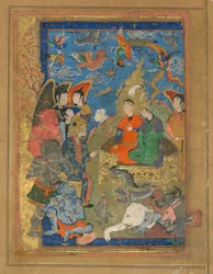 Sulayman and Bilqis Enthroned