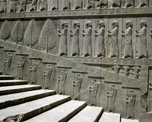 Guards of Susa and Persia. Reliefs of the eastern staircase of the Apadana, 6th century BC
