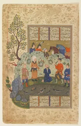 Kay Khusraw Prepares to Behead Afrasiyab