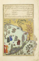 Firdausi Encounters the Court Poets of Ghazni, Illustration from the Shahnama (Book of Kings)