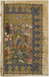 Solomon Enthroned from a Khamsa (Quintet), c.1560