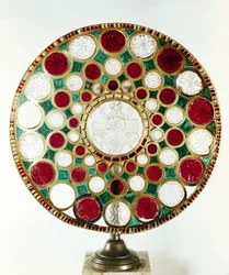 The Cup of Solomon, bearing a relief cameo of a king, Sassanian Period