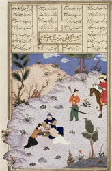 The Murder of Siyawush, illustration from the Shahnama (Book of Kings)