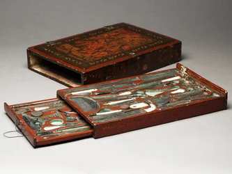 Tool kit depicting the Holy Family, c.1830