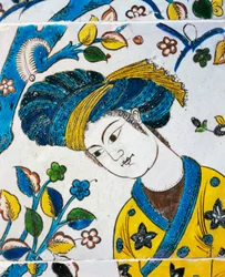 Young man with turban, games in garden (detail)