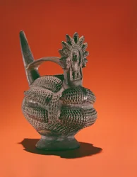 Blackware vessel of corn goddess