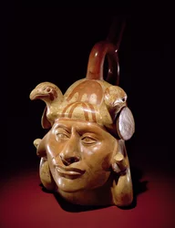 Pottery portrait vessel, Mochica