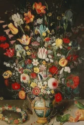 Vase with Flowers. Around 1620