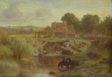 Horses Crossing a River in the Ile de France, 1855