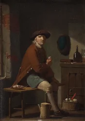 A Man Smoking His Pipe