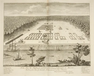 A View of Savannah as it Stood on the 29th March 1734, Engraved by P. Fourdrinier, London