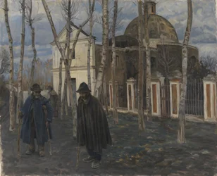 Beggars outside S. Giuliano, near Pompeii. 1904-05