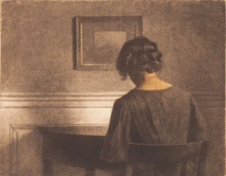 Young Girl by a Semi-Circular Table