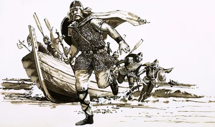King Vortigern Brought Two Barbarian Chiefs - Hengest and Horsa - to Britain