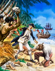 The murder of Captain Cook in Hawaii
