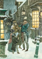 Victorian Christmas scene