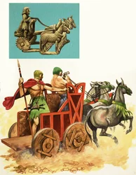 Wooden-Wheeled Chariot