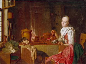 Lady in her kitchen