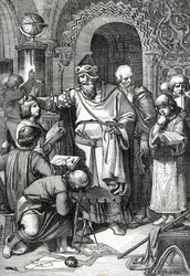 Emperor Charlemagne Founder of the School Meeting of Children, Drawing from 