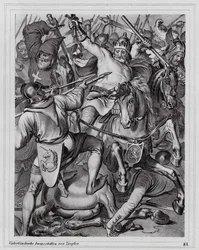 Death of John the Blind, King of Bohemia, at the Battle of Crecy