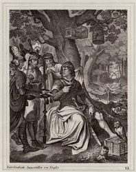 Henry the Fowler receiving news that he is King of East Francia, 919