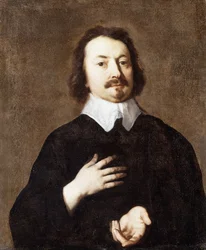 Portrait of a Gentleman, Half Length, in Black with a White Collar