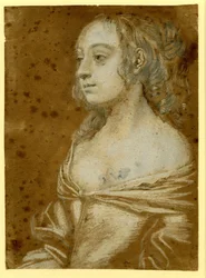 Portrait of a Lady with Her Hair in Ringlets at Half-Length