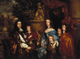 Sir Edward Hales and his family
