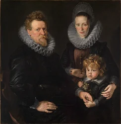 Portrait of the Brussels Goldsmith Robert Staes, His Wife Anna, and Their Son Albert
