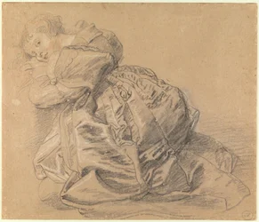Kneeling young woman