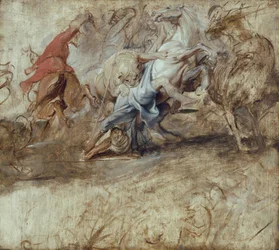 Lion Hunt, reverse: Marriage by Proxy (sketch for the Medici Cycle)