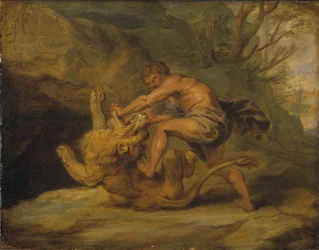 Samson and the Lion. Study