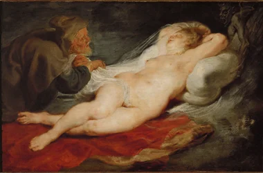 The Hermit and Sleeping Angelica, c.1626-28