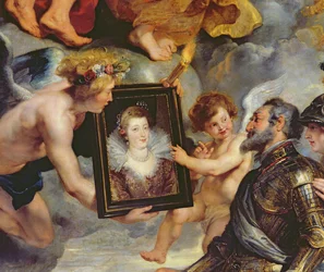 The Medici Cycle: Henri IV Receiving the Portrait of Marie de Medici (detail)
