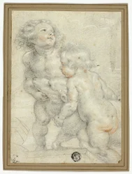 Two Putti with Lamb
