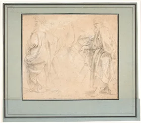 Two studies for St. Andrew and a study for an ancient priest (Melchizedek?)