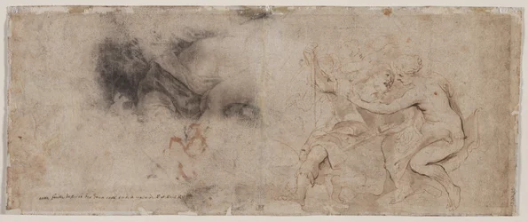 Venus Disarming Mars, Drapery Study