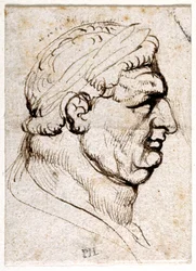 Vitellius, from ten drawings of eight of the first twelve Caesars, after Giovanni da Cavino
