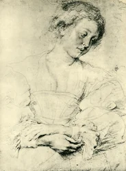 Young Woman with Folded Hands
