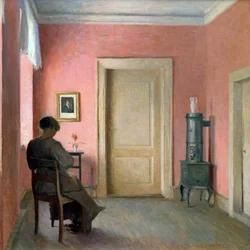 Woman Sitting in an Interior