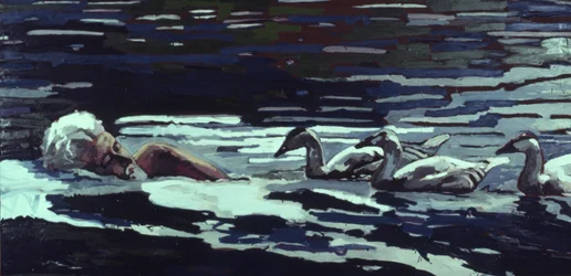 The River: Conrad Lorenz with Goslings