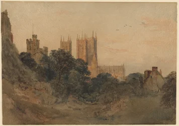 Lincoln Cathedral from the Castle Moat