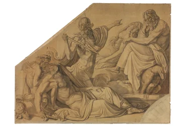 The Dream of Agamemnon. Cartoon for the Ceiling Paintings of the Munich Glyptothek