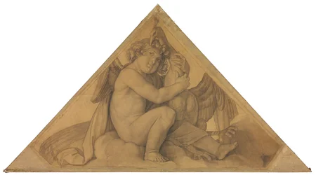 Eros with the Peacock (Element of Air). Cartoon for the Ceiling Paintings of the Munich Glyptothek